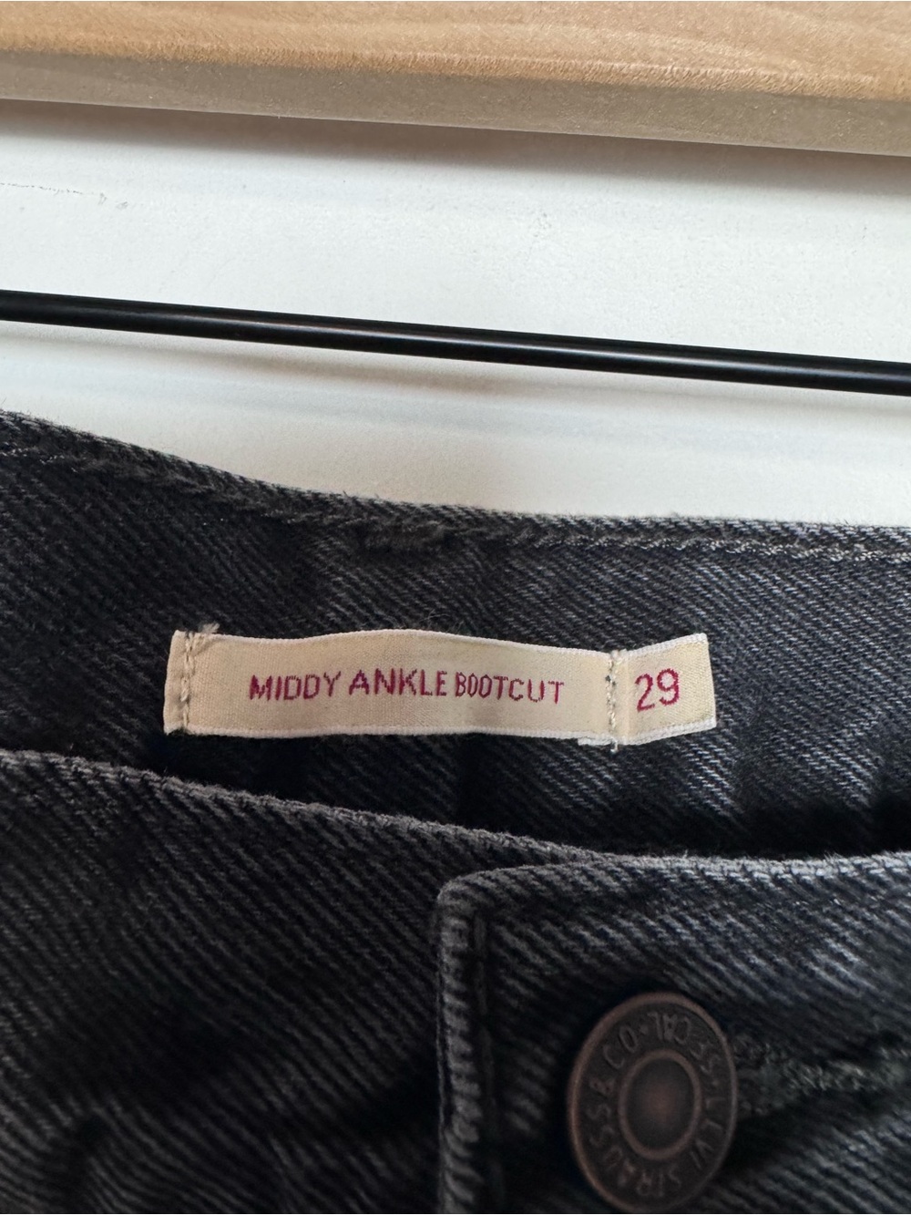 Levi’s Premium Middy Bootcut Ankle Jeans Play My Game Black Size 29 x 27 - Picture 5 of 8